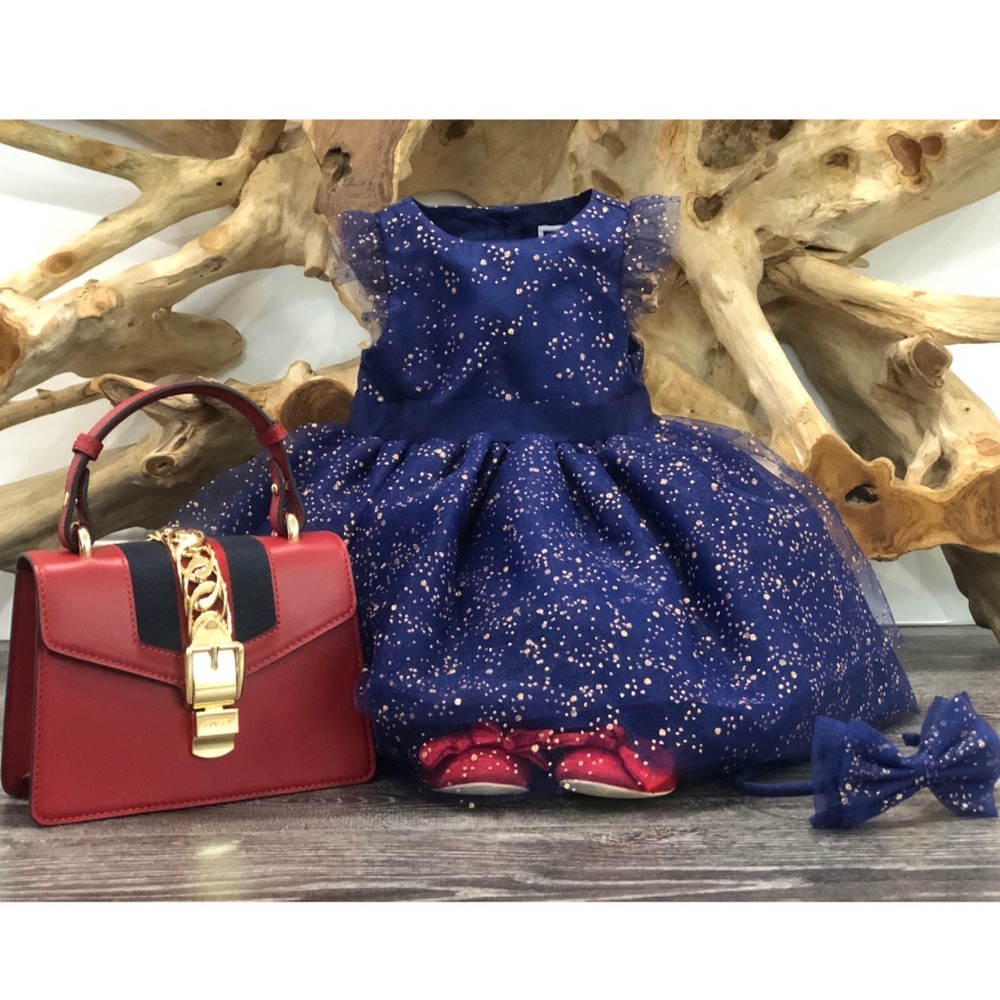 Blue & Gold Formal Gown from Janie & Jack - Picture 1 of 7